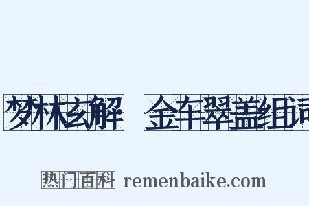 梦林玄解·金车翠盖组词是什么意思的图片